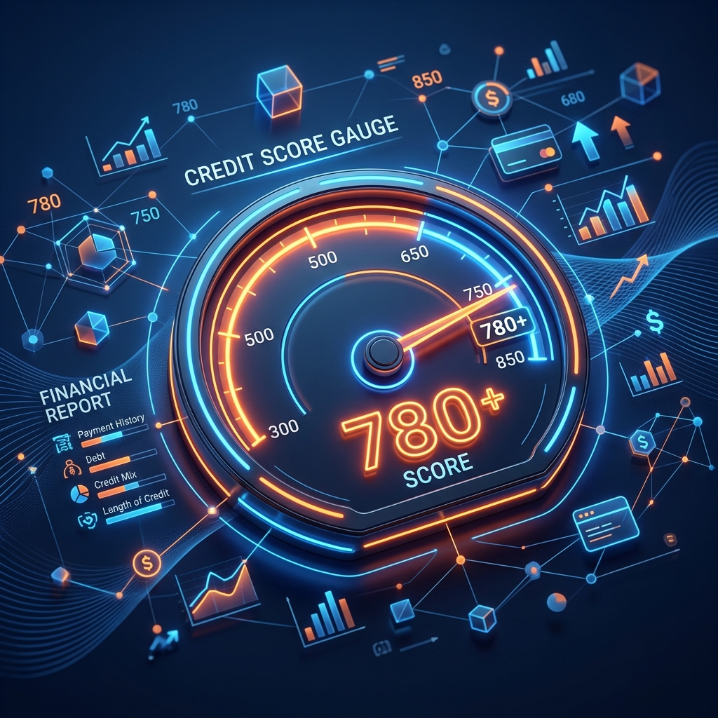 Credit Report Stack visual illustration
